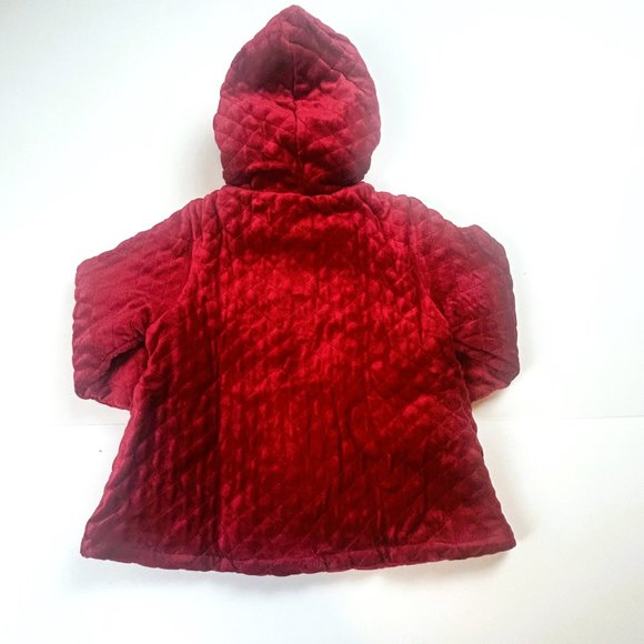 NWT Gymboree Girl Quilted Hooded Red Jacket Size 4T - Picture 3 of 3